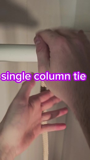 Single column tie tutorial. make sure to be safe with this and keep it loose, no loosing circulation people.#shibari #tie #ropetutorial