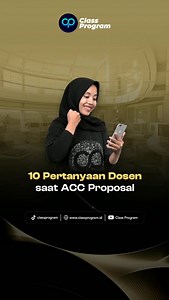 Ternyata bukan isi proposalnya aja yang penting, tapi juga gimana kamu menjelaskannya. Banyak mahasiswa lupa latihan jawab pertanyaan yang sering banget keluar saat ACC. Akhirnya? Proposal dikembalikan karena ragu-ragu saat ditanya. Makanya, sebelum ketemu dosen pembimbing, coba jawab dulu 10 pertanyaan ini. Kalau kamu udah bisa jawab lancar, besar kemungkinan proposalmu bakal langsung diACC. Butuh bantuan lebih dalam nyusun proposal? Ada BSO dari Class Program yang siap bantu dari awal banget.