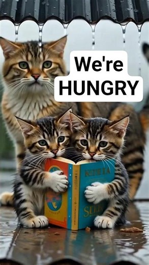 Baby cats got book from Mom #animalintelligence #cat #cake #cute #aiandcats #happybirthday #aicats