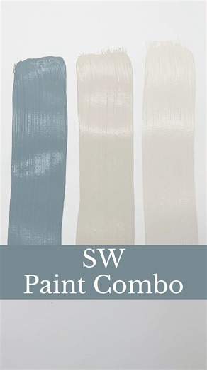 Details👇🏼 1️⃣ SW Debonair is a stunning dusty blue with just the right touch of gray. It feels calm and collected—perfect for a bedroom, office, or even a moody powder room. 2️⃣ SW Natural Tan is one of those effortless neutrals that instantly warms up a space. It’s soft, cozy, and super versatile—great for living rooms, hallways, or anywhere you want that relaxed, inviting feel. 3️⃣ SW Shoji White is the perfect creamy white—light and airy, but with a subtle warmth that keeps it from feeling 