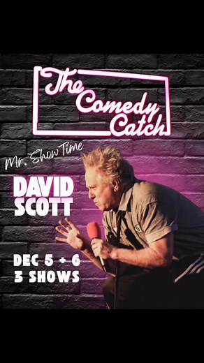 David Scott—aka Mr. ShowTime—brings his high-energy mix of comedy, music, and improv to The Comedy Catch Dec 5 & 6 for three shows. 🎟️ Get your tickets through the link in bio. Reminder: avoid scams and never purchase from a third party! #TheComedyCatch #ChattanoogaLaughs #standupcomedy | The Comedy Catch