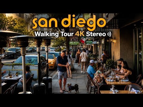 San Diego Walking Tour 4K 🇺🇸 | Downtown, Waterfront & City Streets