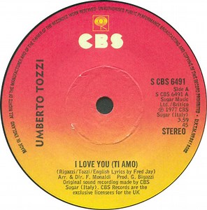 Umberto Tozzi - I Love You (Ti Amo)