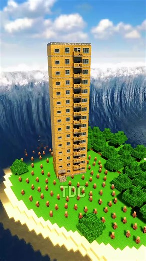 Tsunami Challenge in Minecraft Animation