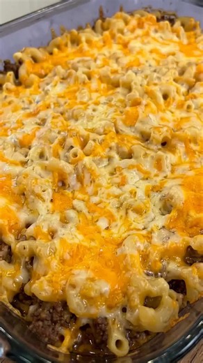 Cheesy Beef Macaroni Casserole Recipe