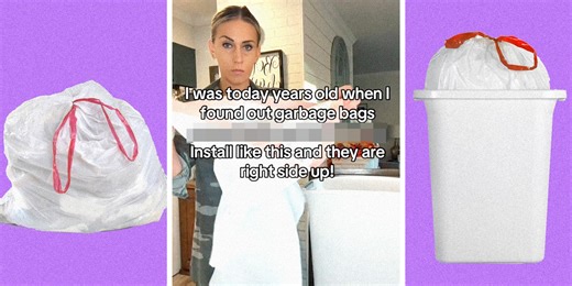 ‘At this point, I’m not sure I’m even breathing right’: Homeowner finds out the right way to put garbage bags in trash can. You’re probably doing it wrong