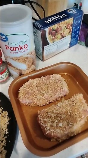 Homemade shake and bake pork chops.#homemadecooking