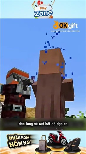 Kẻ cướp dân làng này trong Minecraft có súng lục.