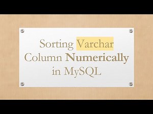 Sorting Varchar Column Numerically in MySQL