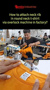 114 reactions | How to attach neck rib on round neck t-shirt via overlock sewing machine in factory? #reelsinstagram #tandavindustries #sewing #stitch #reels | Tandav Industries | Facebook
