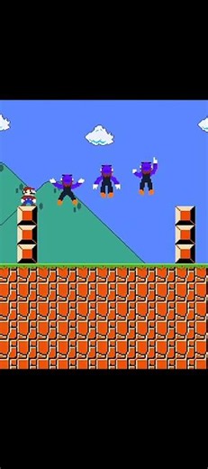 Every time Mario touches purple, he transforms into the purple item he touched.