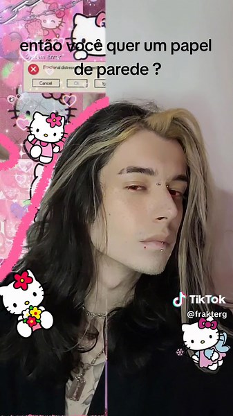 Papel de Parede da Hello Kitty: Estilo Gótico e Emo