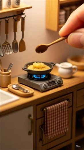 Ultra Realistic Mini Kitchen ASMR | Tiny Cooking Sounds | Satisfying Short #trendingshorts #ASMR