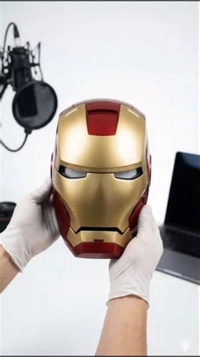 Ultra Realistic Iron Man mask ASMR 🔥 Metal Detail Sound Test 4K. #Shorts#ironman #trend #ASMR #asmar