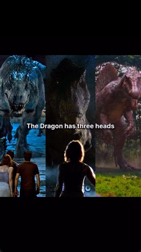 Jurassic park has three heads | #spinosaurus #trex #indominusrex #dinosaur #jurassicworld