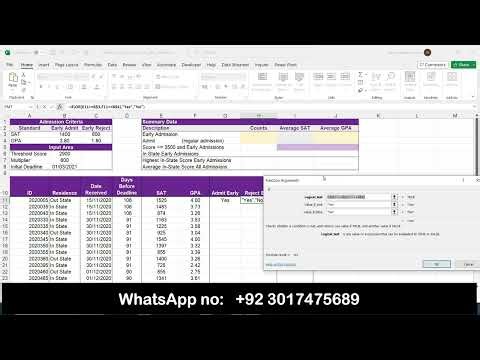 Exp19_Excel_Ch07_ML1_Admissions | Exp19 Excel Ch07 ML1 Admissions #exp19_excel