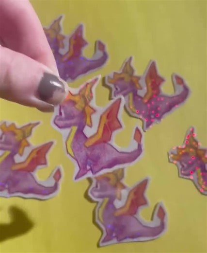 Holographic Spyro the Dragon Sticker: Hand-drawn Laptop Decal - Etsy