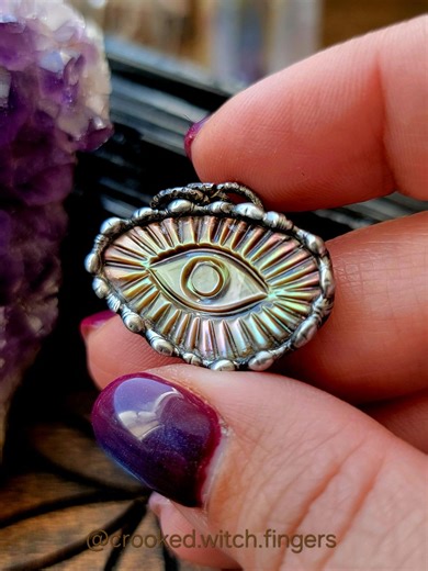 Mother of Pearl Shell EVIL EYE Talisman Amulet Protection Witchy Mermaid Gift for Her Handmade One of a Kind Special Tiffany Technique OOAK - Etsy