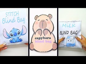 ✨ Unboxing the CUTEST Squishy Blind Bags! 🐻🦛 (Milk, Capybara, Stitch & Hello Kitty!)
