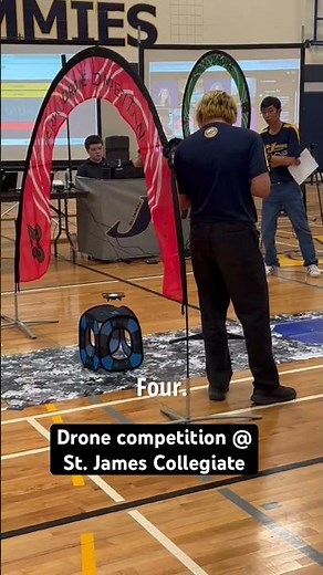 Aerial Drone Competition at St. James Collegiate for Grades 9-12.