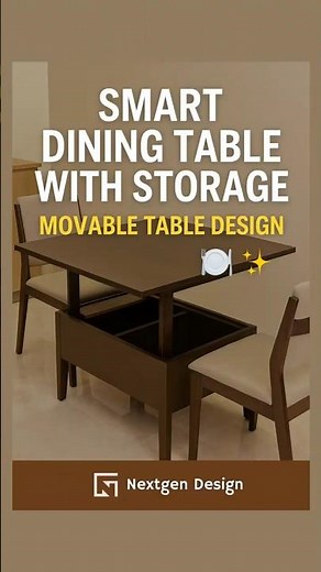 Dining Table with Storage | Space Saving Furniture Idea 🪑
