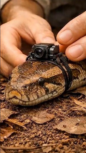 Python POV: Camera Mounted Snake Exploring Underground Tunnel