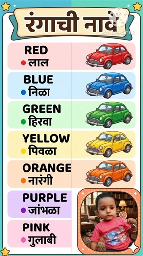 list of colour name | All colour name in English and Marathi | रंगाची नावे | colour #viral #trending