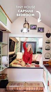 Super Cozy Tiny House Capsule Bedroom #shorts #tinyhouse #smallspaceliving