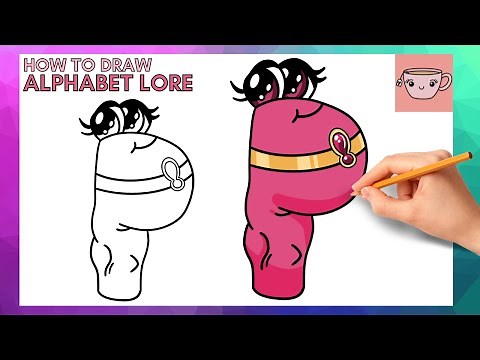 How To Draw Alphabet Lore - Super Form Letter P | Cute Easy Step By Step Drawing Tutorial