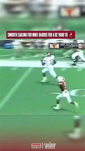 A career altered… but never forgotten.Mike Gaddis takes it 62 yards to the house vs Texas 💨