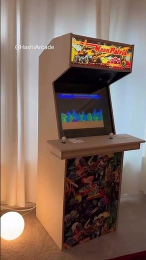 Moon Patrol themed arcade build by @HashiArcade. 27” 1080p 120hz #arcade #diy #gaming #retrogaming