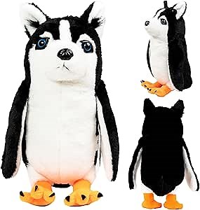 Randimals Plush Toy Stuffed Animal Mix - Penguin & Husky Dog Hybrid Stuffed Animals for Girls & Boys - Huggable & Soft Animal Characters Cute Plushies - Unique Toys for Discovery & Adventure