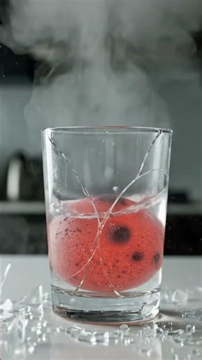 Red-Hot Iron Ball vs Glass of Water | Ultra Realistic Reaction