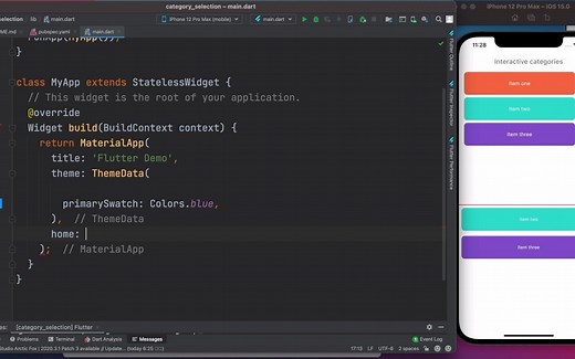 Flutter Multiple Category Selection Select ListView Category Using Map Where()