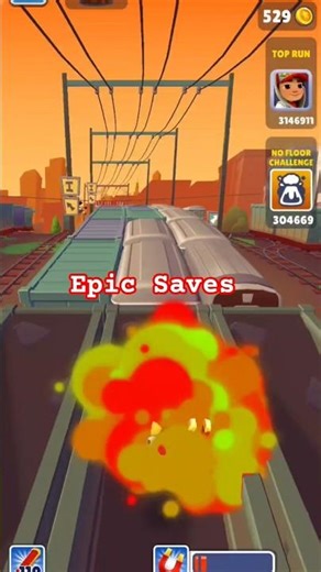 EPIC SAVES ON TIME | SUBWAY SURFERS 🚇#subwaysurfers #shortsfeed #trendingshorts