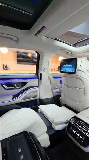 S500ロング AMGライン マキアートベージュ革 モハーべシルバー リアエンターテイメント #mercedes #benz #automobile #luxury #w223 #s500