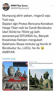 Dituduh Lecehkan Jokowi dan Candi Borobudur, Ini Kata Roy Suryo - GenPI.co JATENG