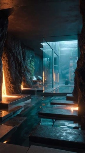 Volcanic Luxury Spa #AI #Luxury #Shorts