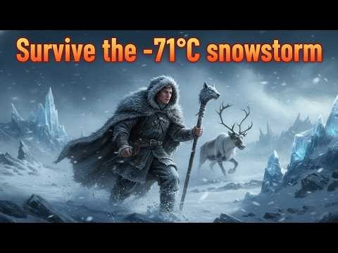 Surviving -71°C snowstorm: Mikhail's Midnight Siberian Walk (8K UE5)