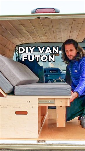 Custom Campervan Builds & Conversions | Car Camper Kits on Instagram: "Incredible convertible van couch/bed! 🚐 The Frontier Futon is a modular, no-stress DIY kit that fits snugly over wheel wells and unlocks the full potential of your campervan build 💪 From comfy couch to cozy bed in seconds, this setup is road-trip tested and ready to roll 🛋️🛏️ Stop searching and start exploring!"