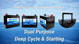 Marine Starting Battery Replaces 8006-006 SC34M Group 34