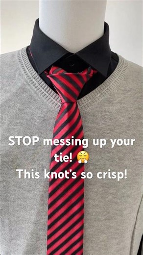 30s Narrow Tie Windsor Knot Tutorial (For Beginners) | Red Stripe Tie Perfect for Formal