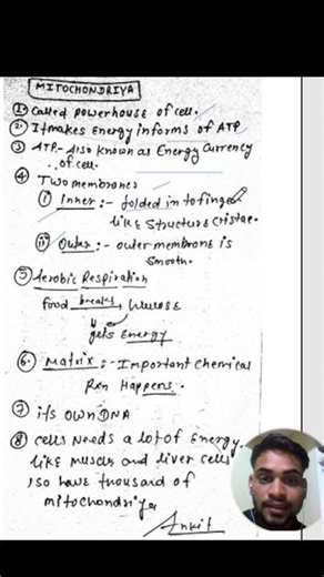 MITOCHONDRIA in 60 SECONDS! 🤯 (The Cell's Powerhouse) #biology #neet2026 #class11biology #shorts