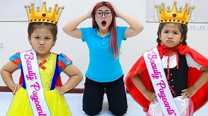 Suri & Annie Pretend Play Beauty Pageant Contest for Kids 😍😍😘😘 Suri and her friend Annie compete in a beauty contest for kids! Who will win? | Kids Play