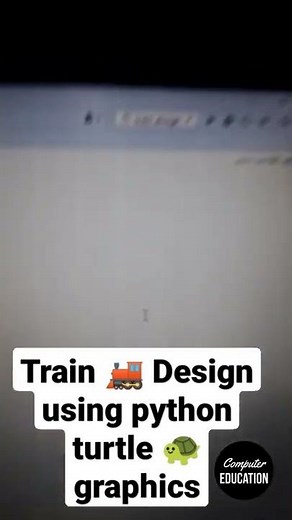 Train 🚂 Design using python 🐢 turtle graphics || #shorts #short #python #pythonturtlegraphics #code