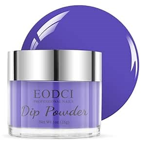 Nail Dip Powder Purple Blue Color, EODCI Dipping Powder French Nail Art Starter Manicure Salon DIY at Home, Odor-Free and Long-Lasting, No Needed Nail Lamp Curing, 1 Oz