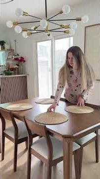 Modern Dining Table Set for 4-6 | Cozy Family Dining Room Ideas #midcenturymodern #homedecor