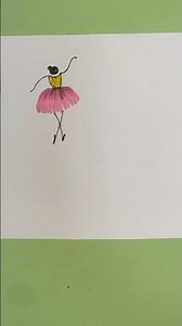 Easy Ballerina Drawing for Kids 🩰 | Simple Dance Sketch Art Tutorial #art #diy #drawing #shorts