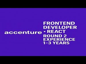#Accenture Frontend Developer React.js Interview(Second Round part 1) |1.5+ Years | 2025