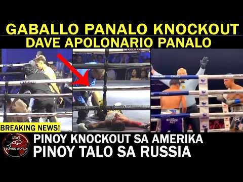 BREAKING: Reymart Gaballo Panalo KNOCKOUT sa Round 3 si Jelo Bacalso | Dave Apolinario panalo din